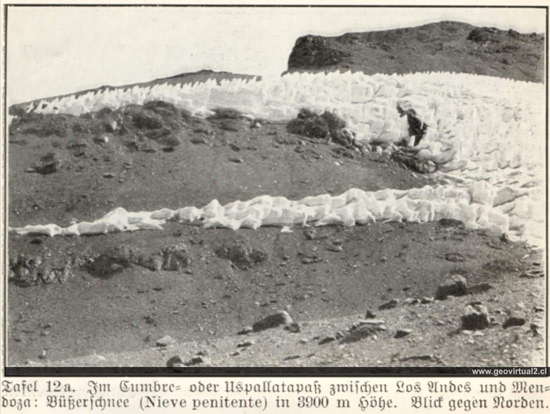 Paul Stange: Nieve penitente en paso Uspallata