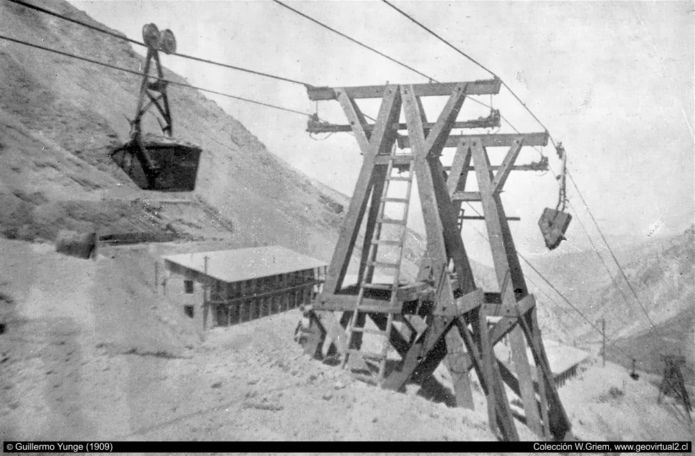 Yunge (1909): Lastenseilbahn Kupfermine Teniente (Chile)