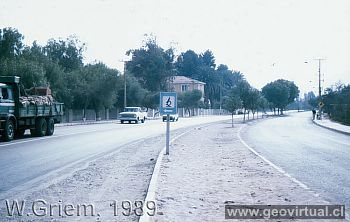 Copiapo: Calle Copayapu frente de la Universidad de Atacama en 1989