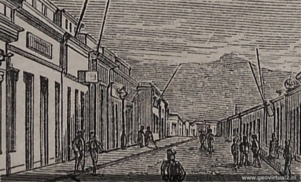 Calle Chañarcillo - Detalle del dibujo de R. Tornero