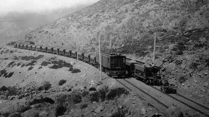 Foto historico del tren en Tofo