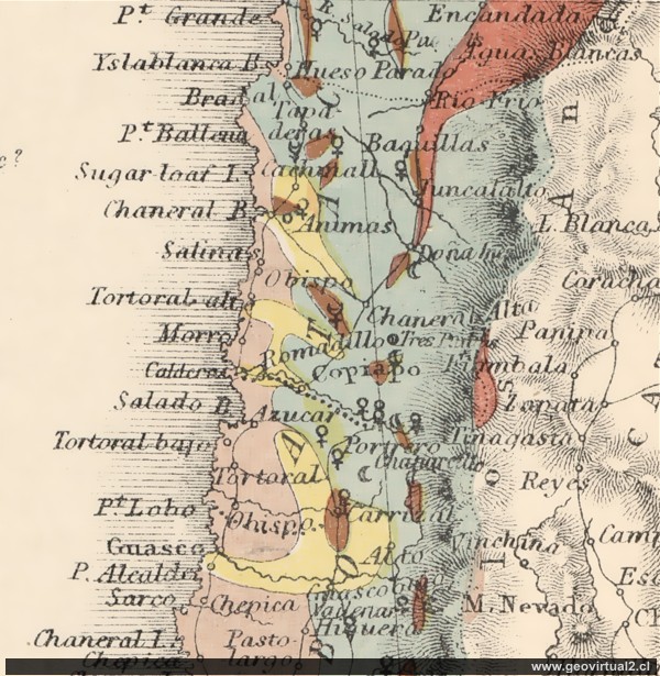 Carta geológica de Atacama: Forbes y Simonin