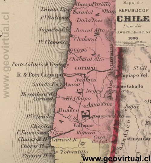 Mapa de Atacama - 1866 (Hunter)