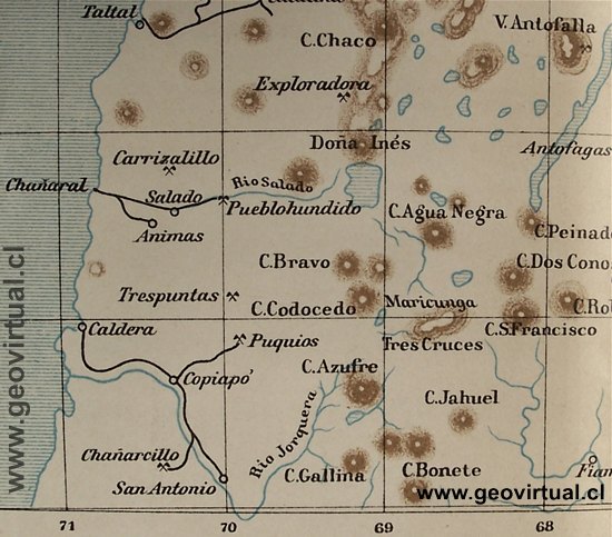 Carta de Atacama - Darapsky 1899