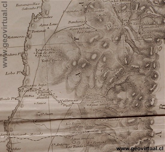 Carta hist�rica de la Regi�n Atacama, Chile
