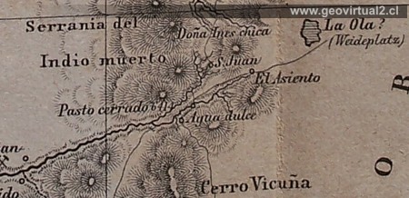 Carta de Philippi,Vicuña - Asientos, la Ola - Atacama, Chile