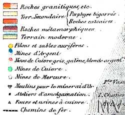 leyenda de la carte geol�gica