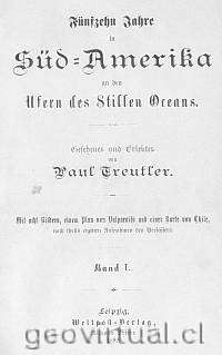 Libro: F�nfzehn Jahre in S�damerika an den Ufern des Stillen Ozeans; Paul Treutler