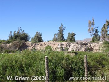 Corte de la terraza fluvial del río Copiapó (Atacama, Chile)