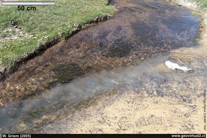 Confluencia de dos rios con diferente carga; Región Atacama
