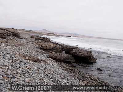 playa - litoral de gravas en Atacama