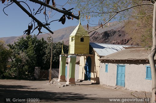 La capilla del pueblo Pinte en la Regi�n Atacama, Chile