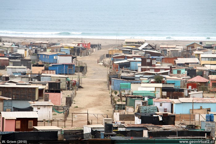 Puerto Viejo, eine Siedlung an der Pazifikküste in der Atacama Region, Chile