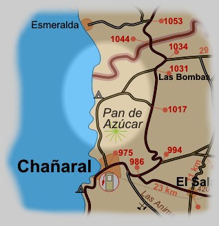 Carta del sector Pan de Azucar - Atacama, Chile