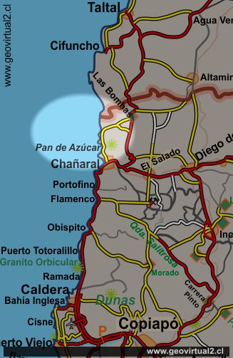 carta de Pan de Azucar; desierto de Atacama - Chile