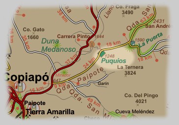 Carta de Puquios, Region Atacama