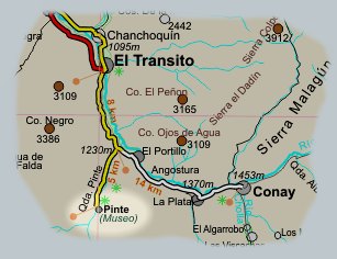 carta: Ubicaci�n de Pinte, Regi�n Atacama - Chile