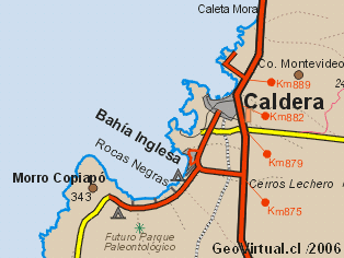 carta ubicaci�n Caldera