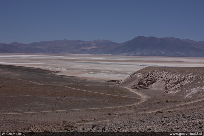 General view of Salar de Pedernales - Desert of Atacama, Chile.
