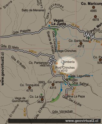 carta del sector Quebrada Chinche