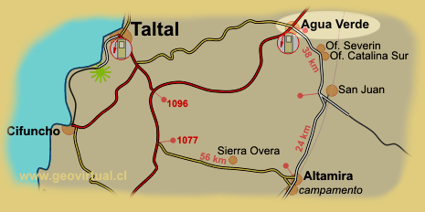 carta Altamira - Agua Verde en Atacama, Chile