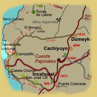 Carta: Ubicaci�n de bah�a Carrizalillo - Cha�aral de Aceituna