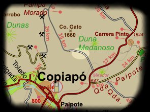 carta Copiapo - Carrera Pinto - Atacama, Chile