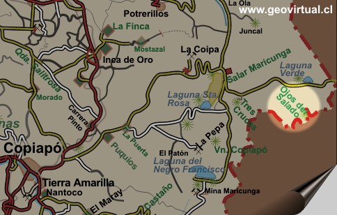 Map Ojos del Salado region