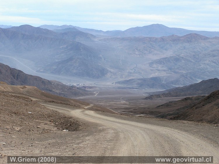 El Salado y paisaje de la cordillera de la Costa en Atacama