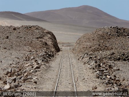 Linea FFCC en el desierto Atacama
