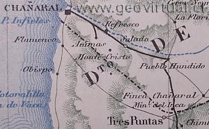 Carta histórica del trayecto Animas
