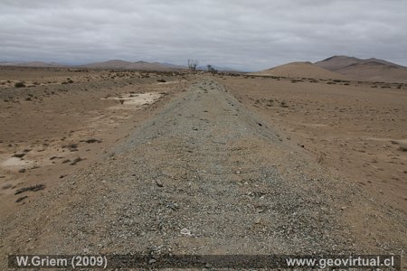 V�a muerta en la estaci�n Castilla, Atacama (Chile)