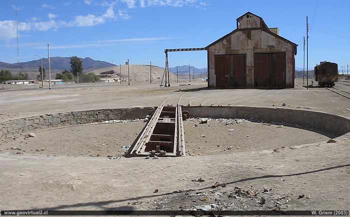 Drehscheibe im Bahnhof von Diego de Almagro, Atacamawüste - Chile
