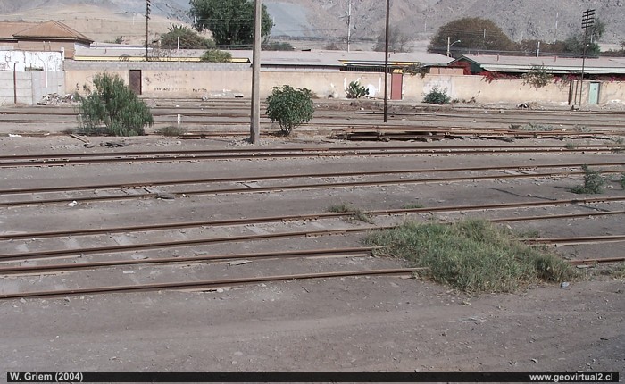 Gleise im Bahnhof von Copiapo, Atacama Region
