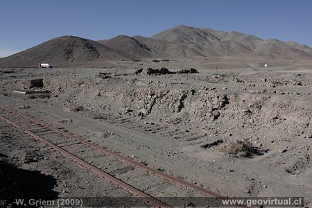 Ferrocarriles en Atacama - estaci�n de Llampos