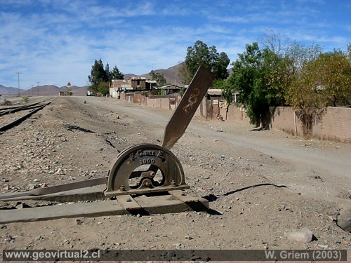 Palancas en la estaci�n de ferrocarriles de Inca de Oro