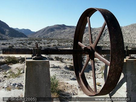 Planta de Merceditas con el terraplen del ex ffcc en el fondo