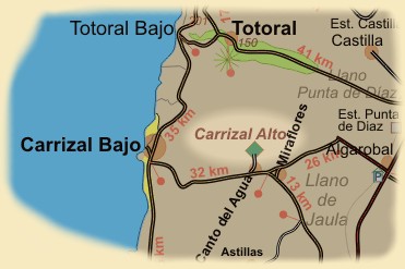 Mapa de la ubicacion de Carrizal Alto