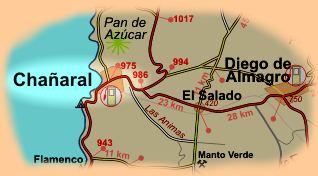 carta ubicaci�n de Cha�aral (Atacama, Chile)