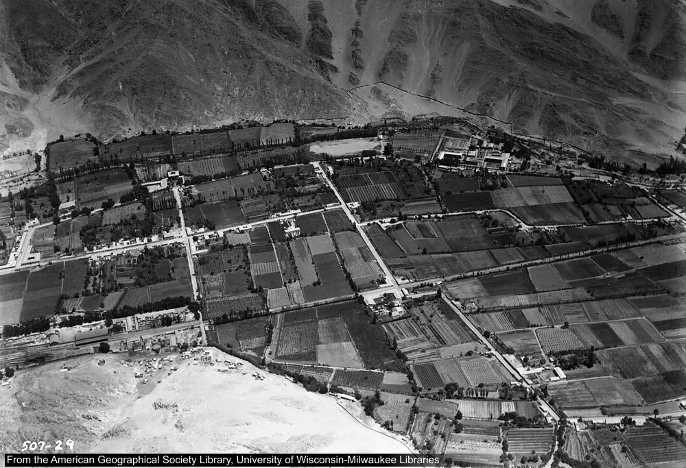 Foto aerea de Copiapó, sector La Chimba, Región de Atacama, Chile
