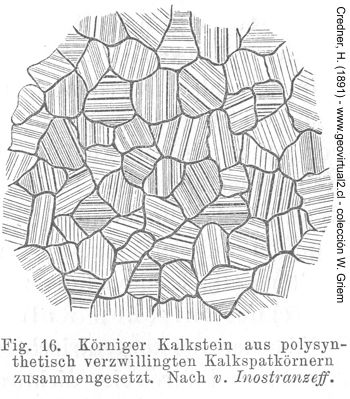 Körniger Kalkstein, Credner, 1891