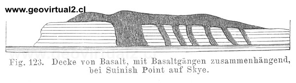 diques y basalto de Hermann Credner (1891)