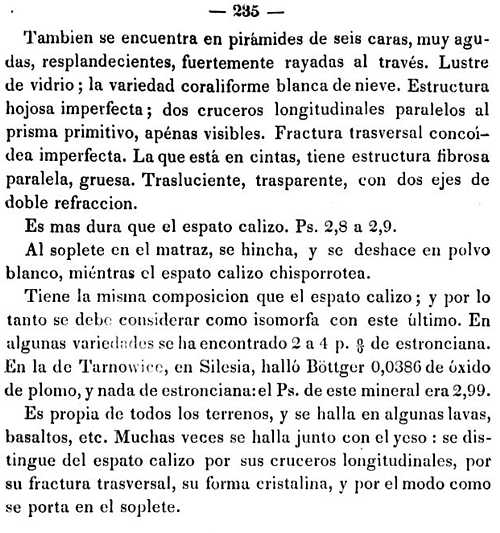 Aragonita de Domeyko