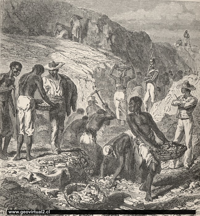 Bergleute in Diamanten-Seifen  (Simonin, 1867)