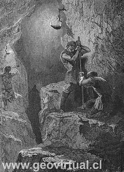 Simonin (1867): Mineros trabajando en las minas - historia de la miner�a 