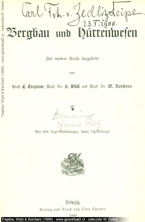 Treptow, Wüst & Borchers (1900): Minería y Metalurgia