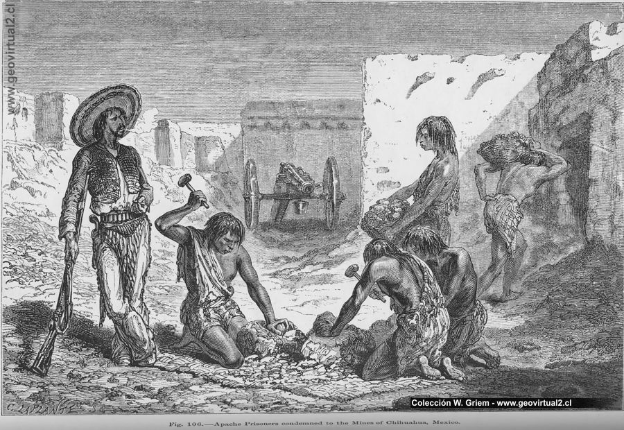 Prisioneros trabajando en la mina, Simonin 1867