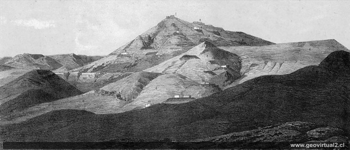 Dibujo histórico de A. Pissis de Chañarcillo, Región Atacama