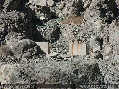 base de un andarivel de la mina Sof�a de Puquios, Atacama - Chile