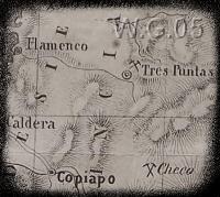 carta del sector de Tres Puntas en Atacama, Chile